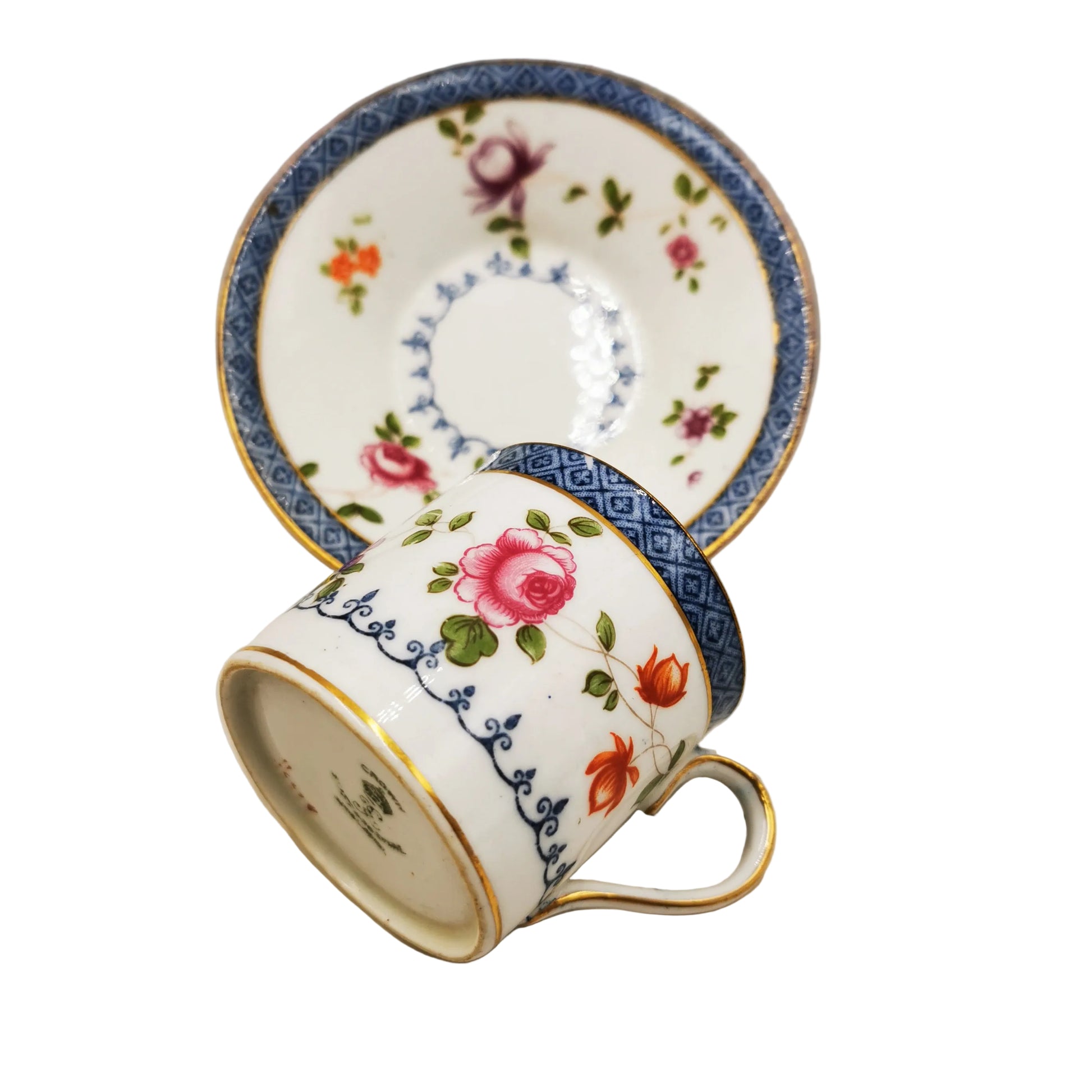 Crown Staffordshire Porcelain China Demitasse Espresso Cup and Saucer 16694