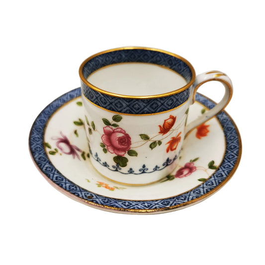 Crown-Staffordshire-Porcelain-China-Demitasse-Espresso-Cup-and-Saucer-16694