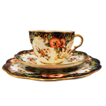 Crown-Stafforshire-A582-Imari-China-Teacup-Saucer-and-Side-Plate