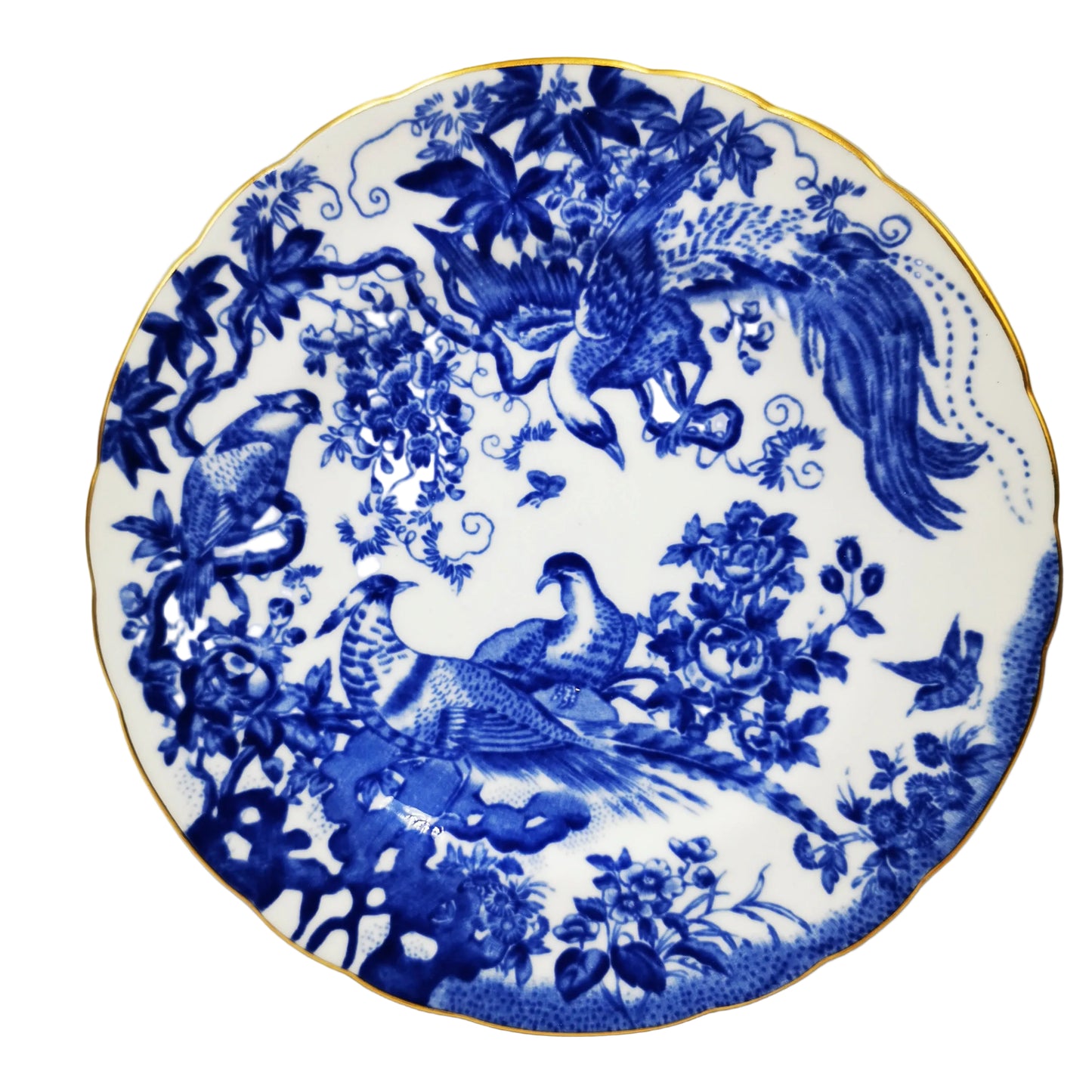 Royal Crown Derby China Blue Aves A1309 6-3/8th-inch Side Plate 1954