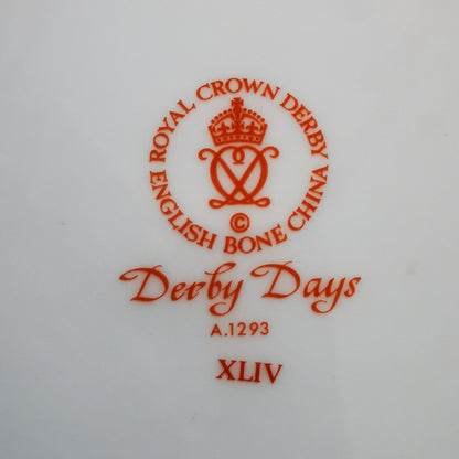 Royal Crown Derby China Derby Days Cabinet Dessert Plate 1981