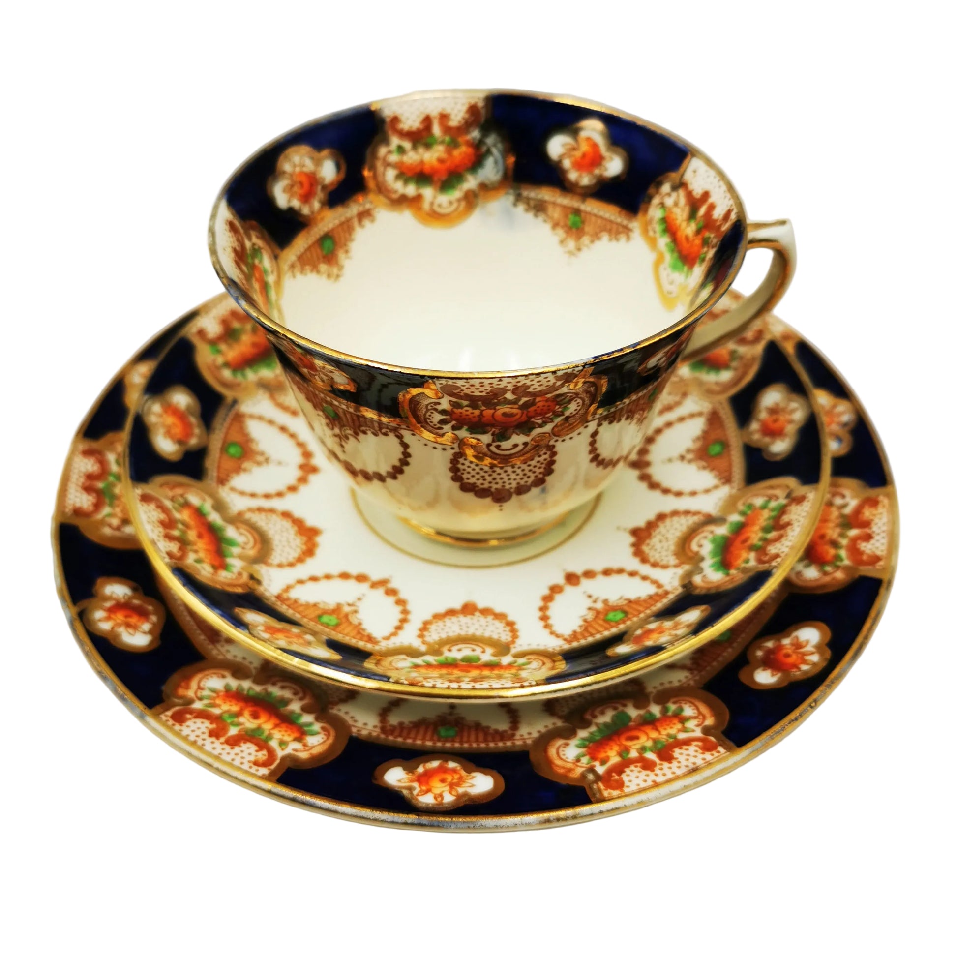 Doric China Blue Imari China pattern 900 Teacup Saucer and Side Plate ...