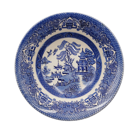 English Ironstone Tableware China Blue Willow Serving Bowl
