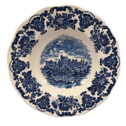 Enoch Wedgwood Blue and White China Royal Homes of Britain Soup Bowl