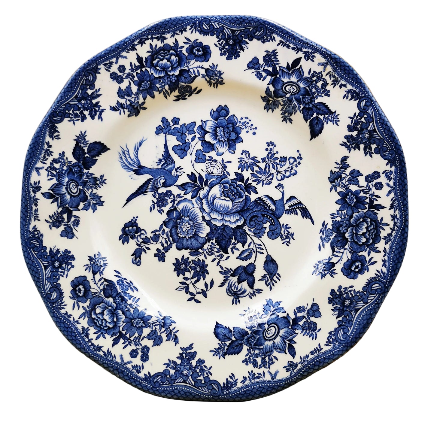 Enoch Wedgwood & Co Blue and White China Asiatic Pheasant Dinner Plate