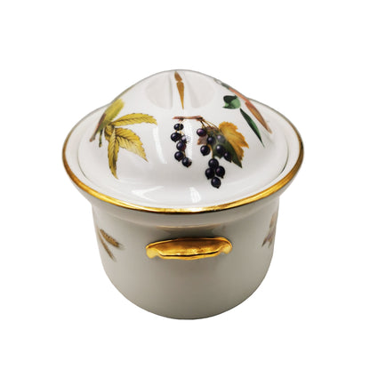 Royal Worcester China Evesham Gold Oval Game Casserole with Lid