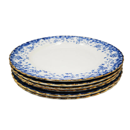 Fenton-Pottery-Co-Antique-Blue-and-White-China-9.5-inch-Dinner-Plate