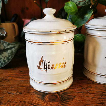 French-Enamel-Metal-Kitchen-Storage-Jar-Set