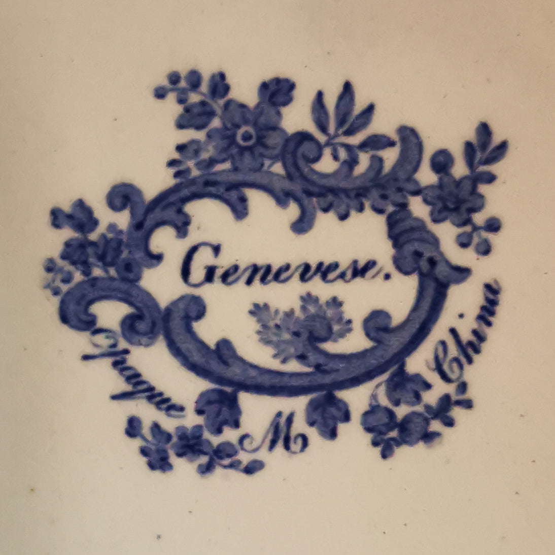 Minton Genevese Soup Plate Blue and White China c1830