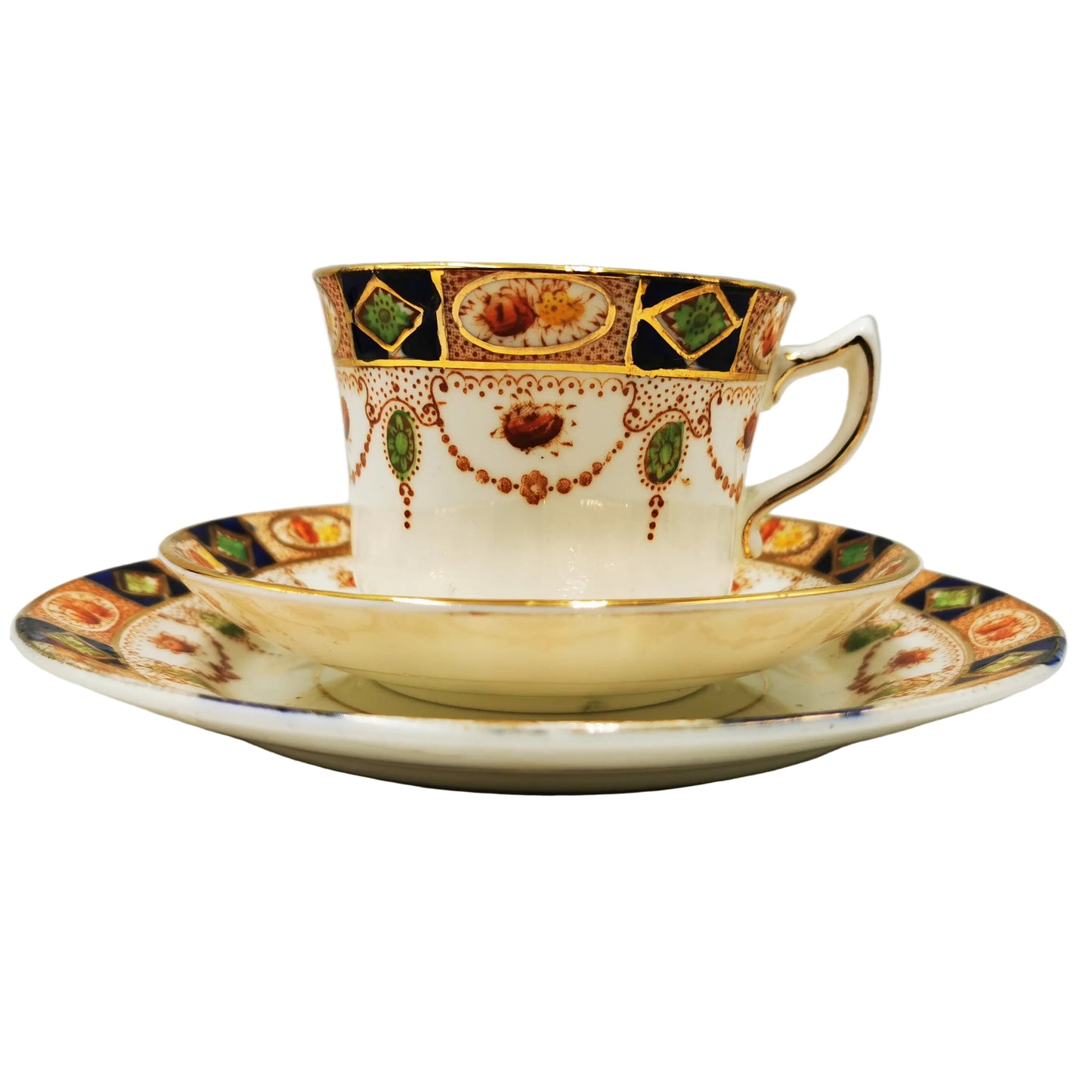 George-Proctor-&-Co-Gladstone-China-Imari-1664-Teacup-Trio