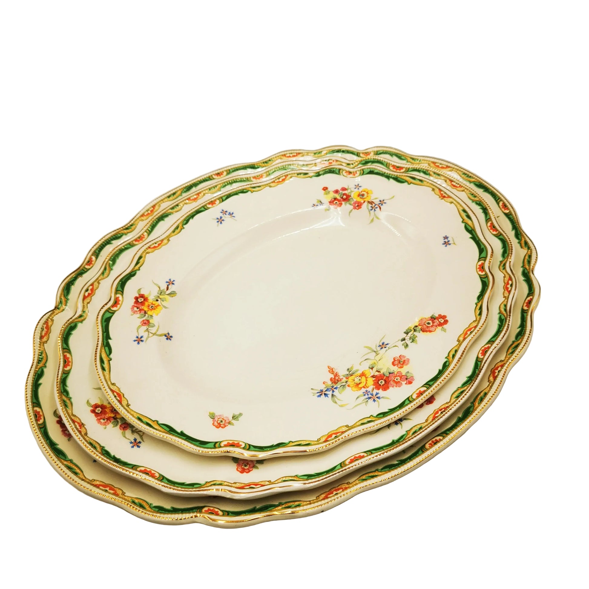 Graduated-3-Platter-set-Johnson-Brothers-China-Old-Staffordshire-Ilford