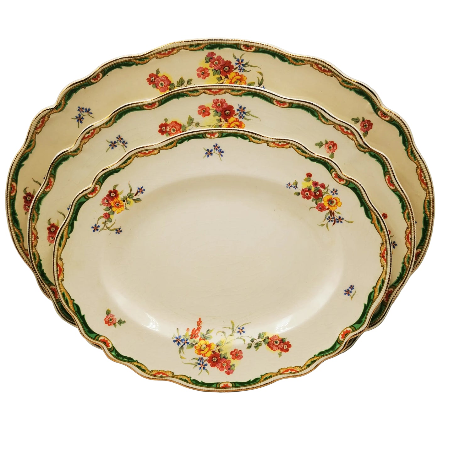 Graduated 3 Platter set Johnson Brothers China Old Staffordshire Ilford