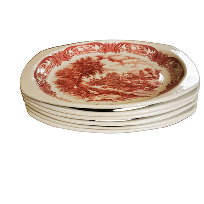 Grindley Scenes after Constable Glebe Farm Red and White China Steak Plate