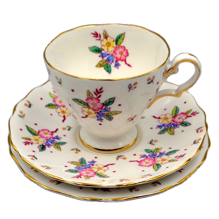 Jackson and Gosling Grosvenor China Bouquet A630 China Teacup Trio