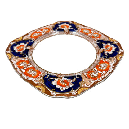 Hollinshead-&-Kirkham-Davenport-Pattern-China-Square-Cake-Plate