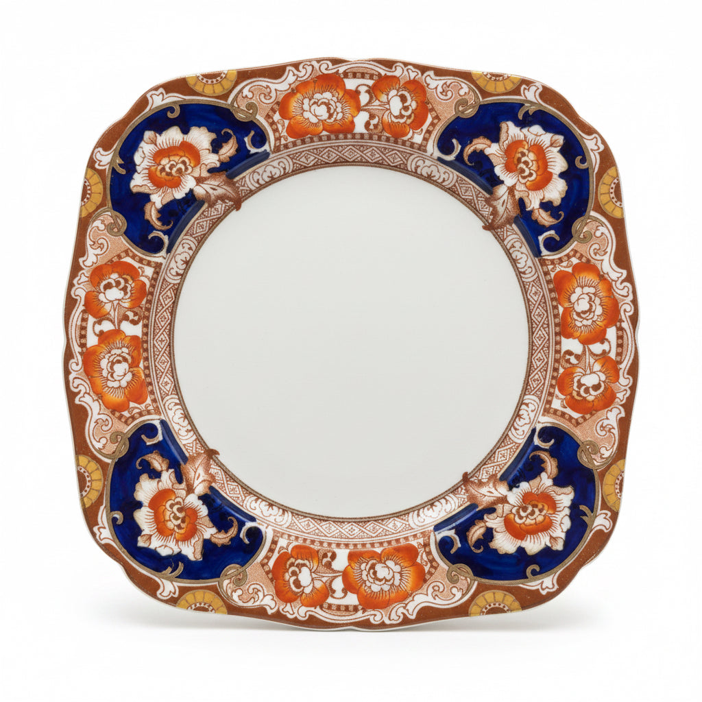 Hollinshead & Kirkham Davenport Pattern China Square Cake Plate