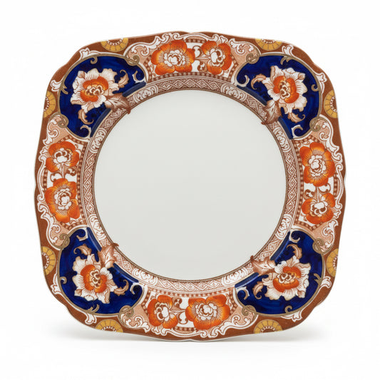 Hollinshead & Kirkham Davenport Pattern China Square Cake Plate