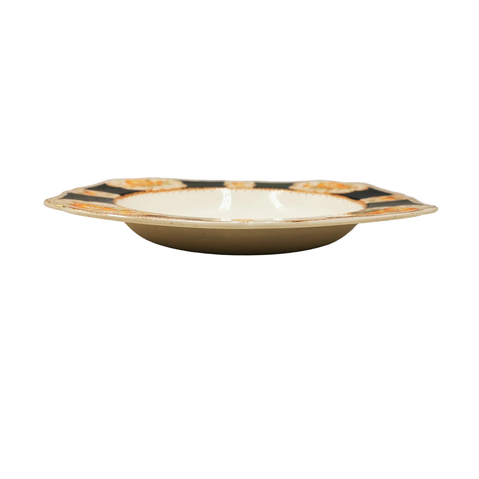 Hollinshead-_-Kirkham-Quebec-Pattern-China-Square-Soup-Bowl