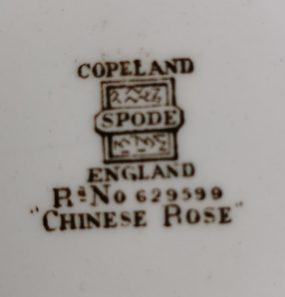 Copeland Spode China Chinese Rose Brown Monochrome Side Plate