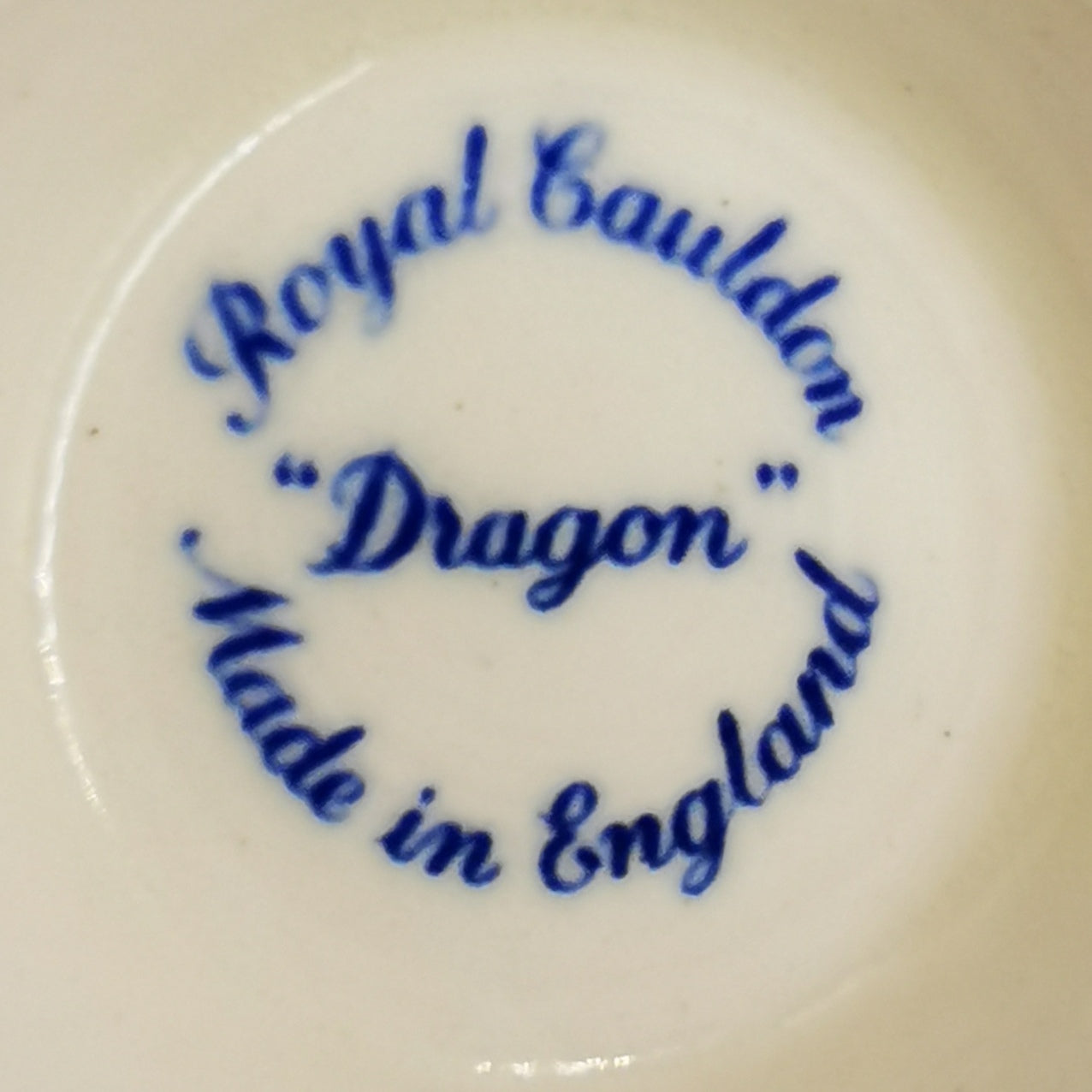 Royal Cauldon Bristol Ironstone Blue Dragon Teacup Trio