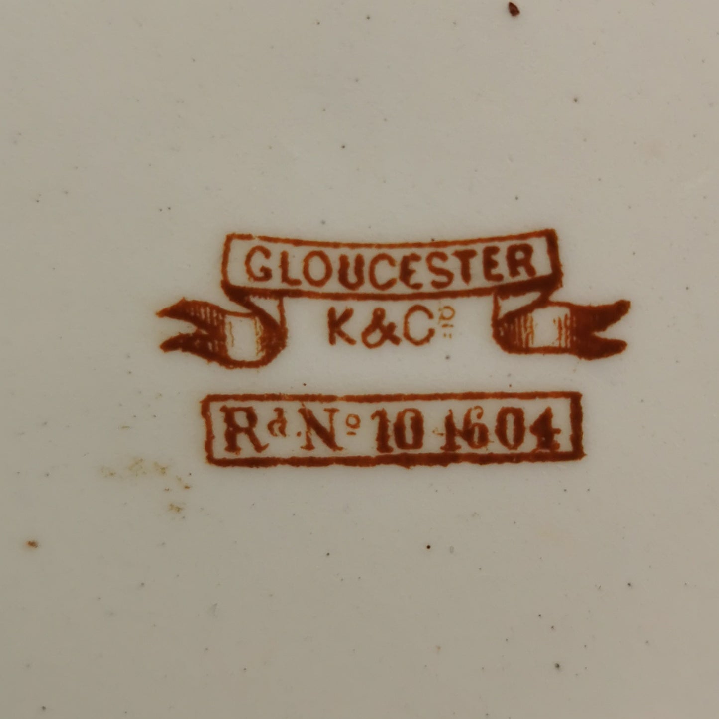 Keeling & Co Antique Gloucester Brown & White Dinner Plate c1889