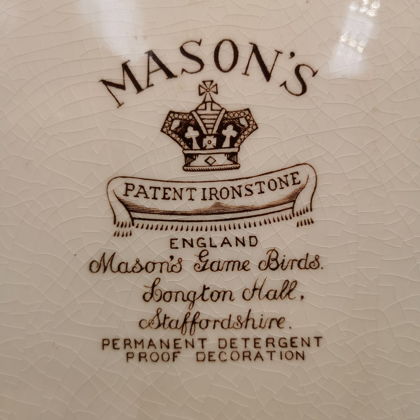 Mason's China Game Birds Longton Hall 17-inch Platter