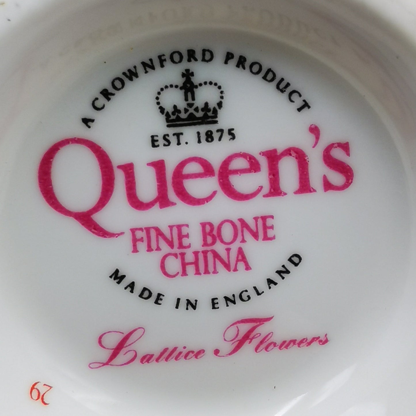 Queen's China Lattice Flowers Teacup and Saucer