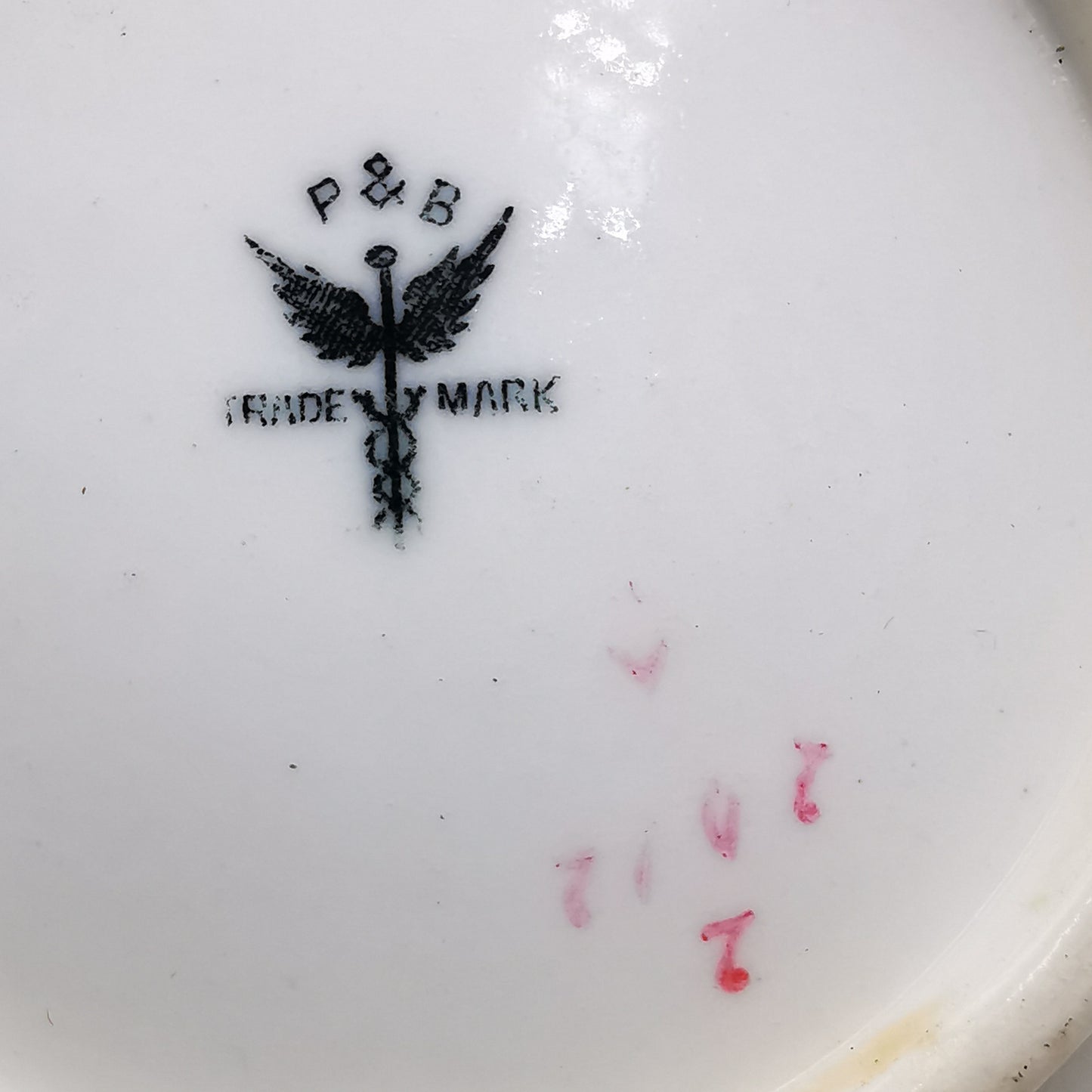 Antique Powell & Bishop Floral China Cup and Saucer