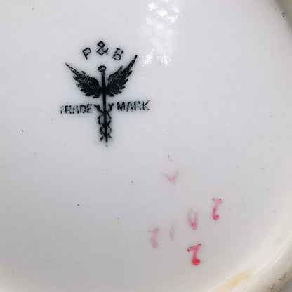 Antique Powell & Bishop Floral China Cup and Saucer