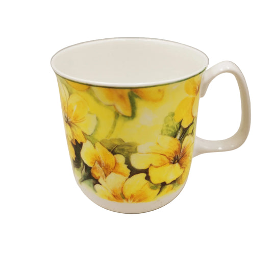 Rose of England Fine Bone China Yellow Primrose Mug