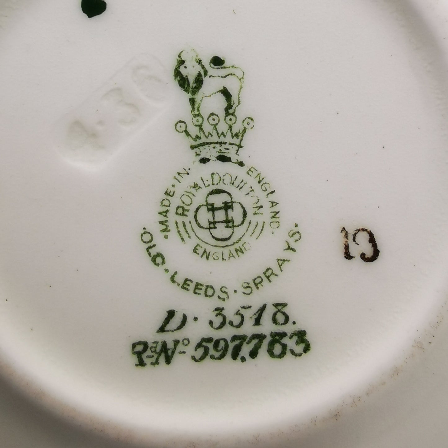 Antique Royal Doulton Old Leeds Sprays D3548 Teacup & Saucer 1936