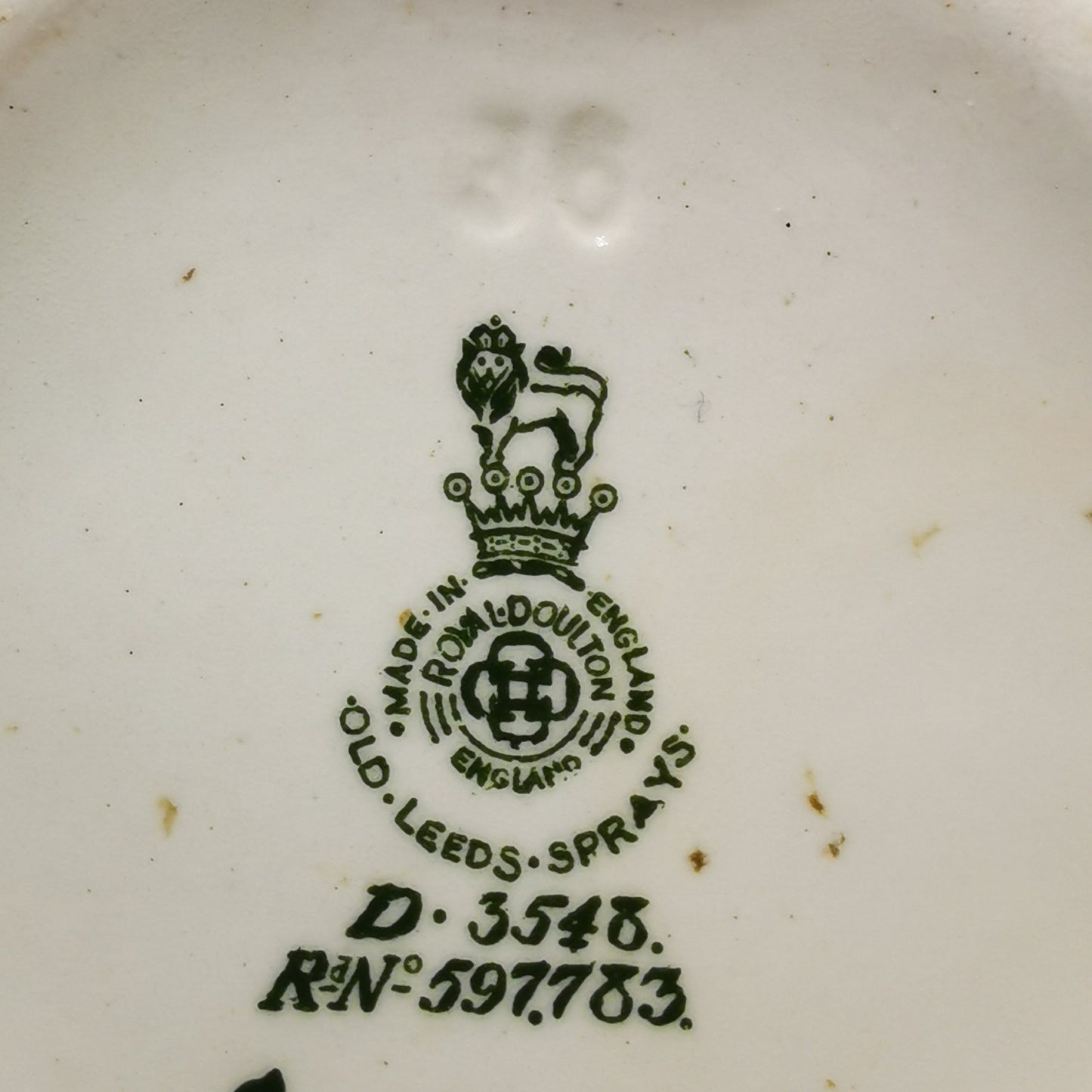 Royal Doulton Old Leeds Sprays D3548 1-pint Milk Jug 1936