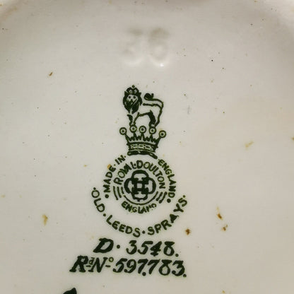 Royal Doulton Old Leeds Sprays D3548 1-pint Milk Jug 1936