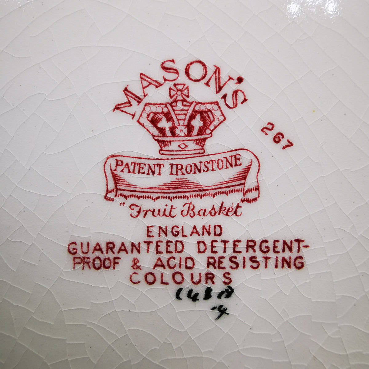 Mason's Fruit Basket Patent Ironstone China Dinner Plate