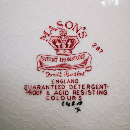 Mason's Fruit Basket Patent Ironstone China Dinner Plate