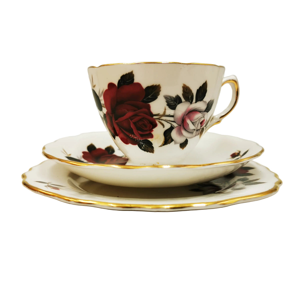 Colclough China Amoretta 7906 Teacup Trio with Square Side Plate