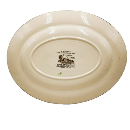 Myott China Rural Scene English Oval Serving Platter