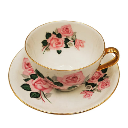 Imperial Contemporary China Pink Rose Teacup and Saucer
