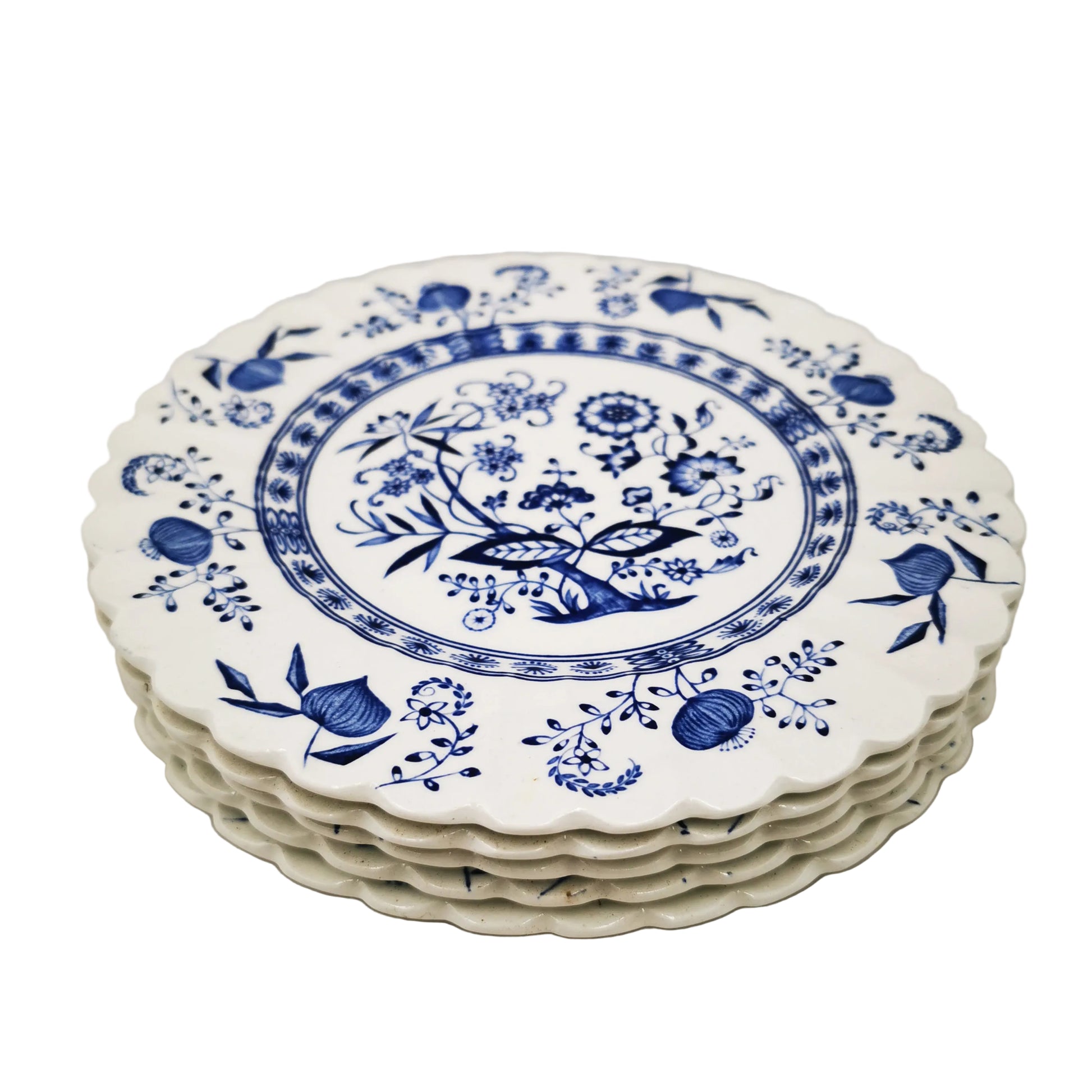 J G Meakin Blue Nordic China Ironstone 6-7/8th-inch Deep Ribbed Side Plate