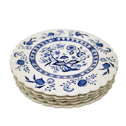 J G Meakin Blue Nordic China Ironstone 6-7/8th-inch Deep Ribbed Side Plate