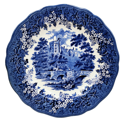 J G Meakin Blue and White China Merrie England Haddon Hall Ironstone 10-inch Dinner Plate