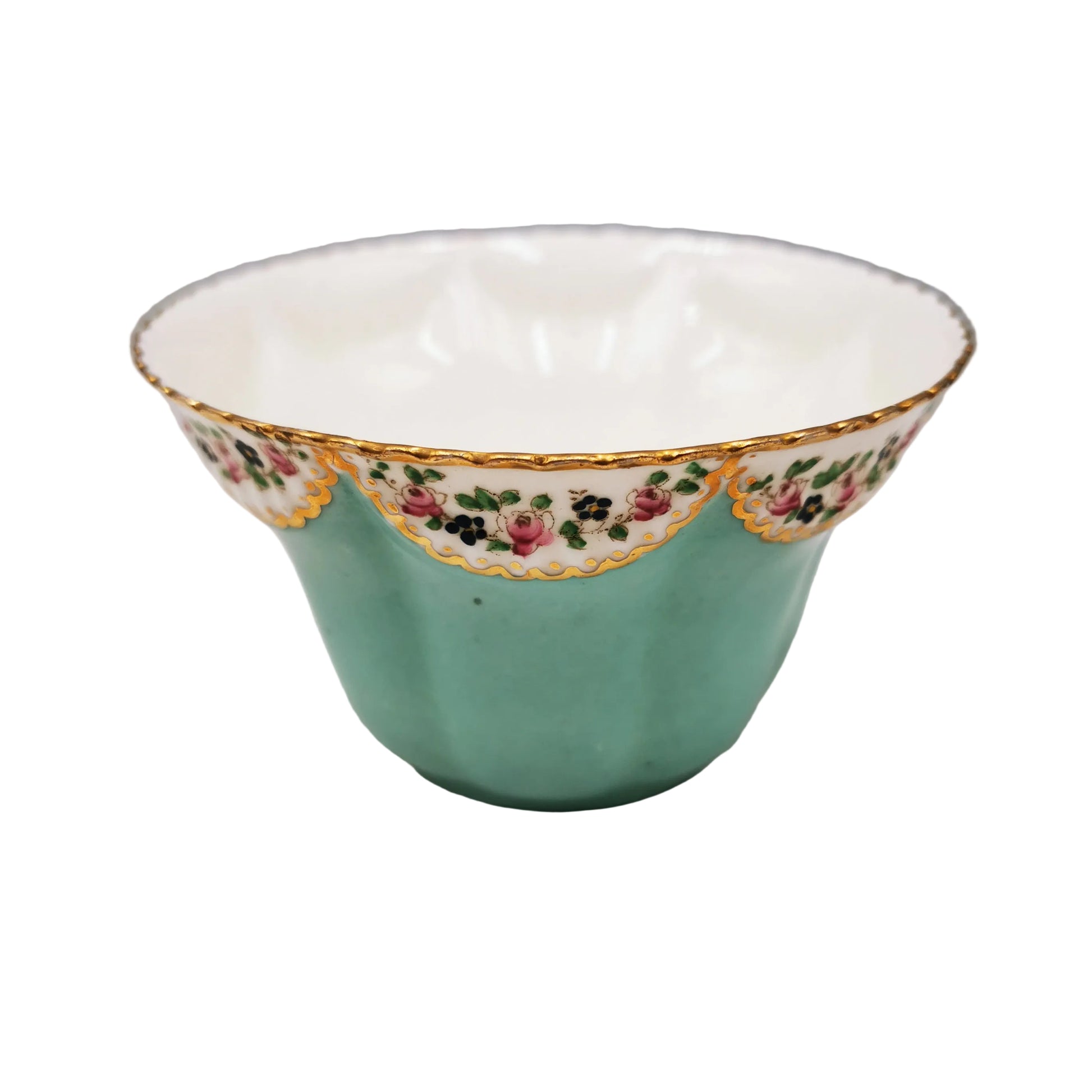 J H Middleton & Co Rare Antique Turquoise 416 Delphine Crown China Large Sugar Bowl