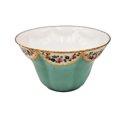 J H Middleton & Co Rare Antique Turquoise 416 Delphine Crown China Large Sugar Bowl