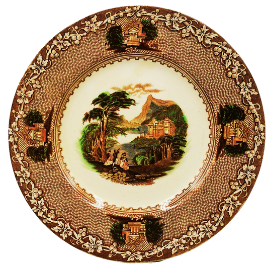 Antique Royal Staffordshire Pottery Jenny Lind 1795 China Dessert Plate