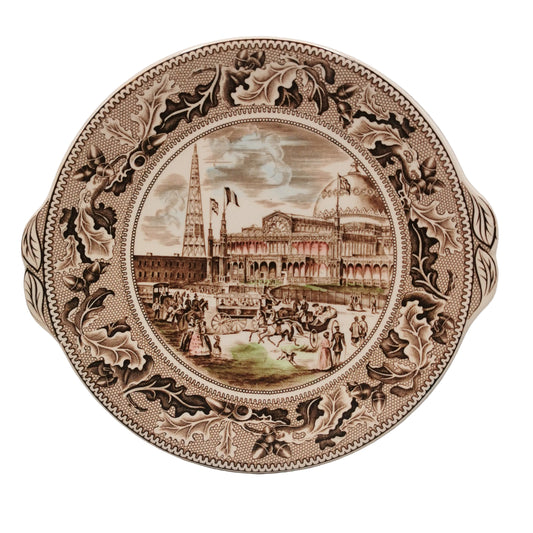 Johnson Bros China Historic America New York Crystal Palace Cake Plate