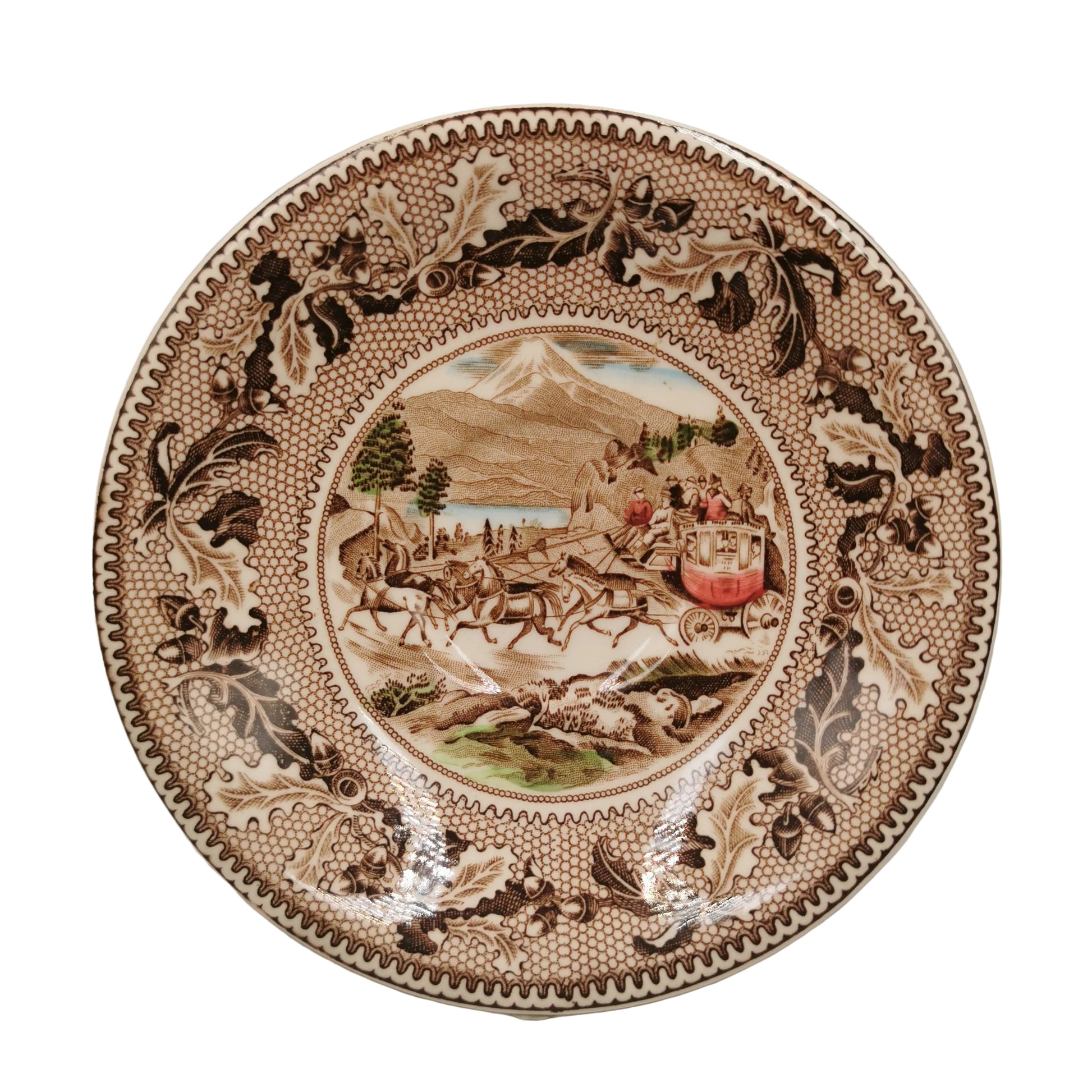Johnson Bros China Historic America Stage & Mail Coach Saucer