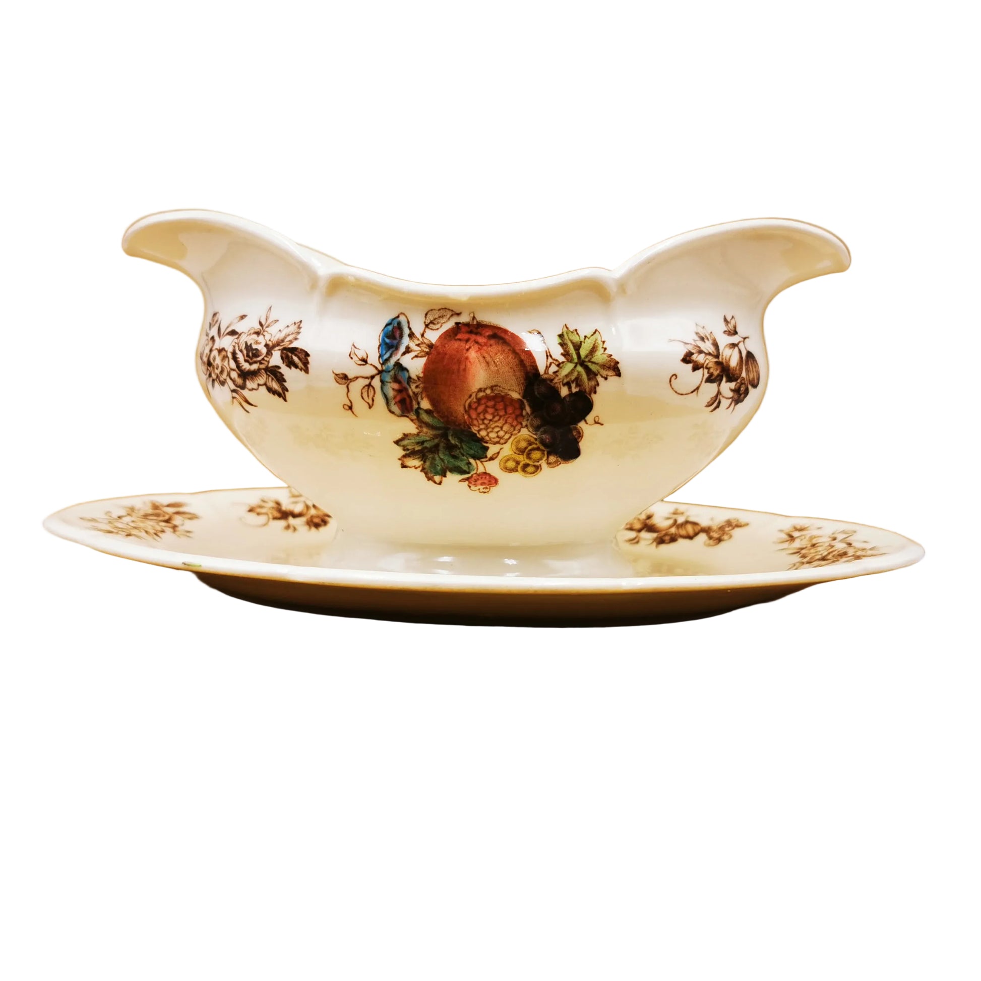 Johnson-Bros-WIndsor-Ware-Windsor-Fruit-China-Gravy-Boat-with-Fixed-saucer