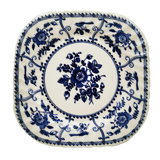 Johnson Brothers Blue Indies Blue and White China Square Serving Plate