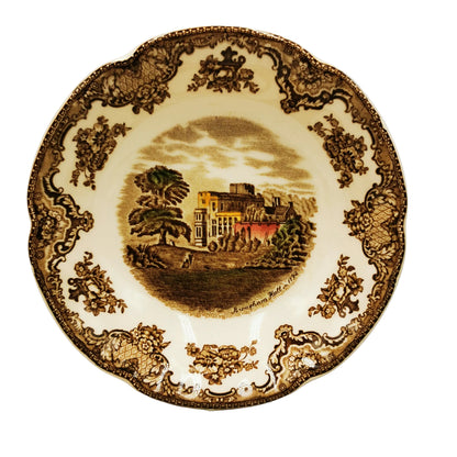 Johnson Brothers Brown and White China Old Britain Castles Brougham Hall Cereal Bowl