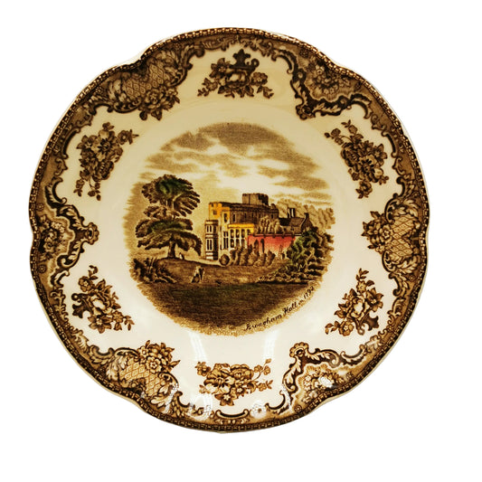 Johnson Brothers Brown and White China Old Britain Castles Brougham Hall Cereal Bowl